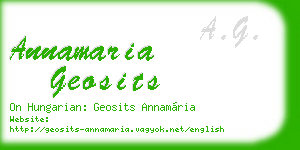 annamaria geosits business card